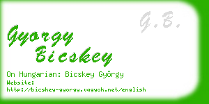 gyorgy bicskey business card